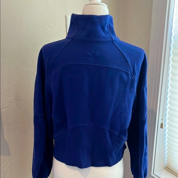 Lululemon Crop 3/4 Zip Scuba - Size XS/S - Royal Blue - Picture 5 of 6